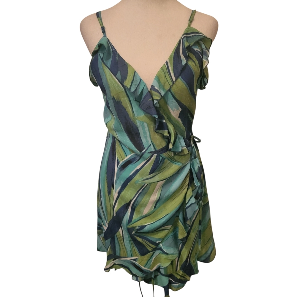 H&M Wrap Dress Green sz M